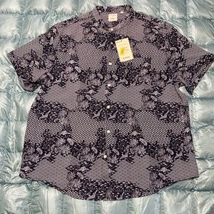 NWT Mens Murano Short Sleeve Button Up Shirt Sz XL. Retails $79